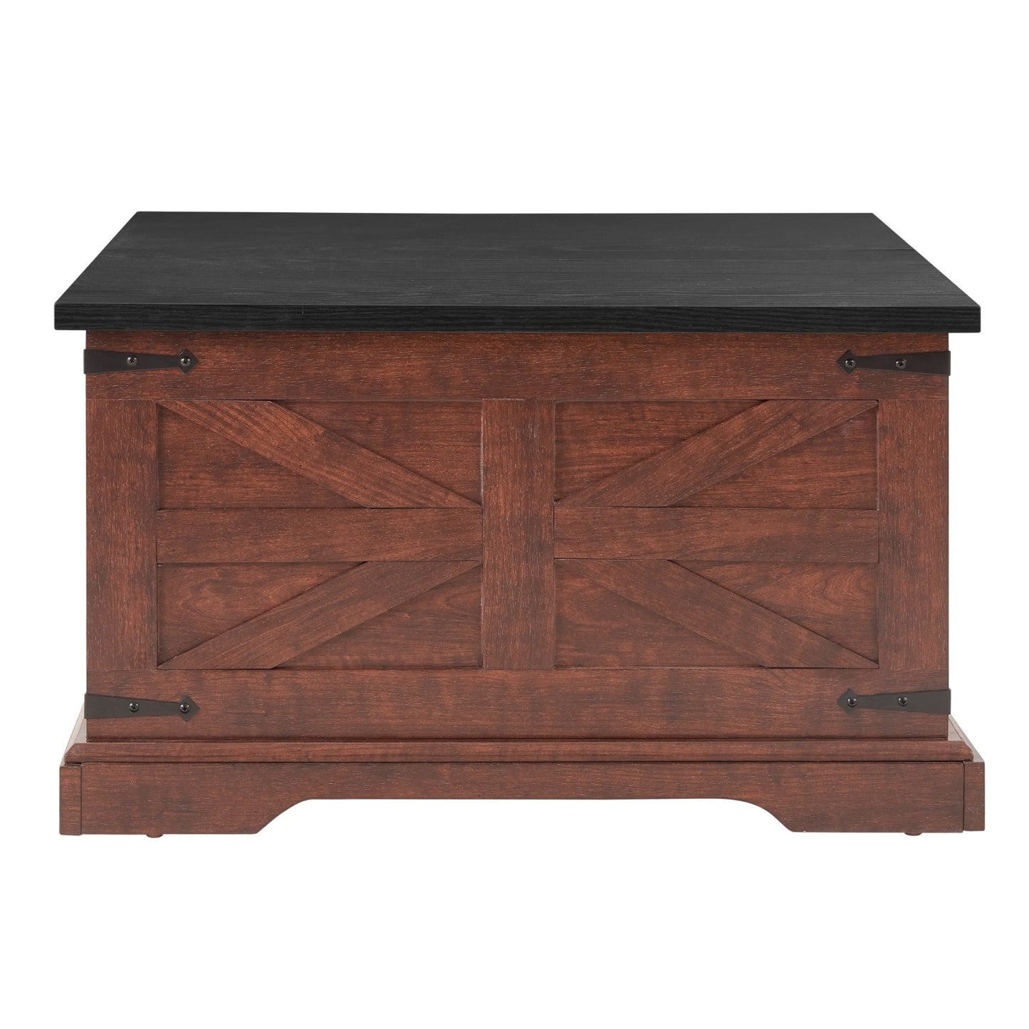Farmhouse Coffee Table, Square Wood Table With Large Hidden Storage Compartment For Living Room, Bar