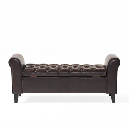 HAYES ARMED STORAGE BENCH