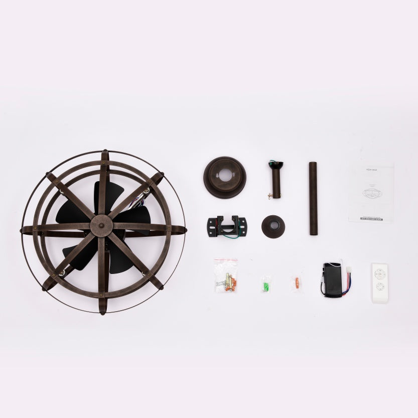 Best Sells Modern Enclosed Ceiling Fan Indoor With Remote Control And Bladeless Rust Red Industrial Ceiling Fan Light Kit