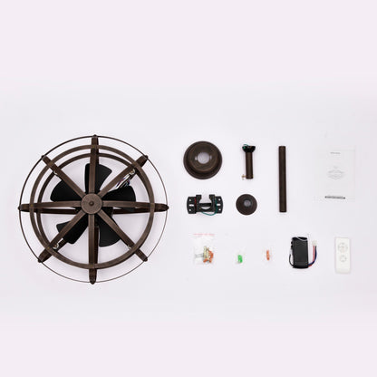 Best Sells Modern Enclosed Ceiling Fan Indoor With Remote Control And Bladeless Rust Red Industrial Ceiling Fan Light Kit