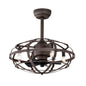 Best Sells Modern Enclosed Ceiling Fan Indoor With Remote Control And Bladeless Rust Red Industrial Ceiling Fan Light Kit
