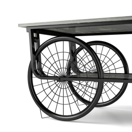 Modern Style Coffee Table Rectangle Coffee Table End Side Table Retro Design Coffee Table With Sturdy Base For Living Room Decor  Black